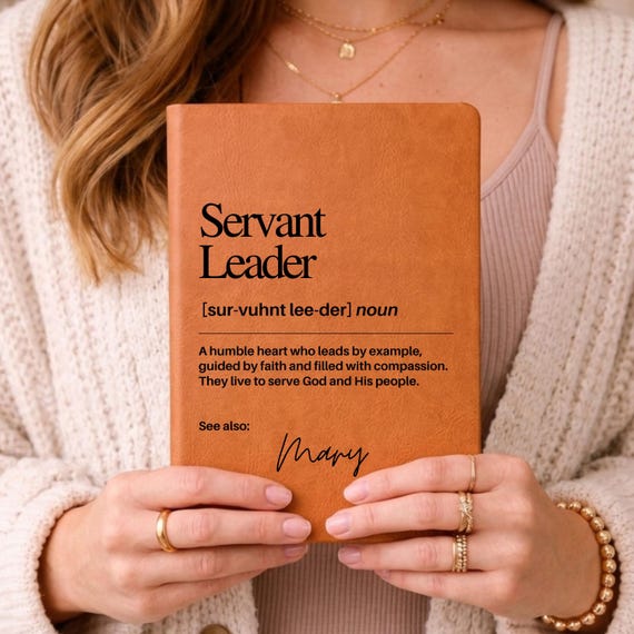 Servant Leader Christian Journal - Faith-Based Gift for Volunteers & Leaders, Humble Heart Notebook for Ministry, Church Gift For Him/Her
