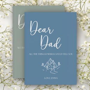 Lieber Dad Trauertagebuch - Personalisiertes Erinnerungsbuch für Papa - Leeres Erinnerungsgeschenk für den Verlust des Vaters, individuelles Namenstrauergeschenk