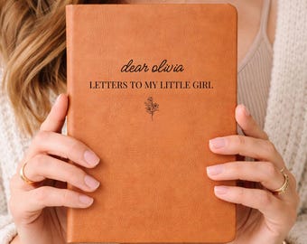 Personalised Letters to My Daughter Journal - Custom Memory Book with Name & Icon - Gift from Mom or Dad, Keepsake Notebook for Daughter