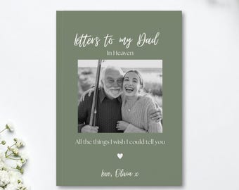 Brieven aan mijn vader Memorial Journal, Custom Grief Journal, Dad Memory Book Herdenking verlies van vader cadeau, sympathie vader cadeau in de hemel