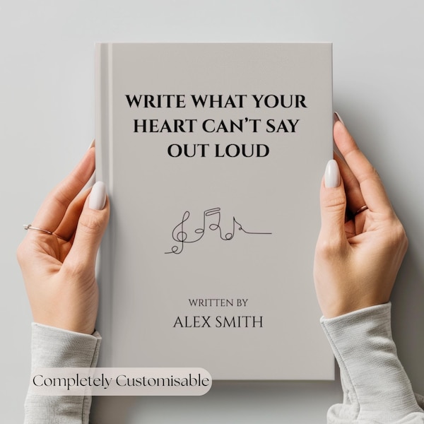 Diario de composición de canciones para músicos, cuaderno de canciones de amor, regalos especiales para músicos, cancionero "Letras en mi cabeza", diario de poemas de amor