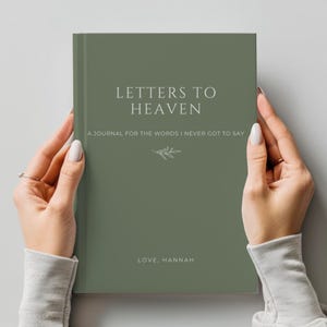 Letters To Heaven Memorial Journal - Dad Remembrance Mum Grief Notebook, Loss of Loved One Gift, Child Loss Keepsake, Sympathy Grieving Gift