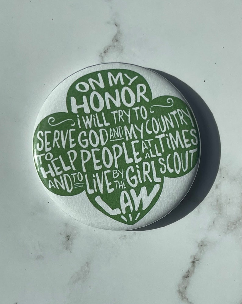 Girl Scout Promise Pinback Button for Troops Girl Scout Etsy