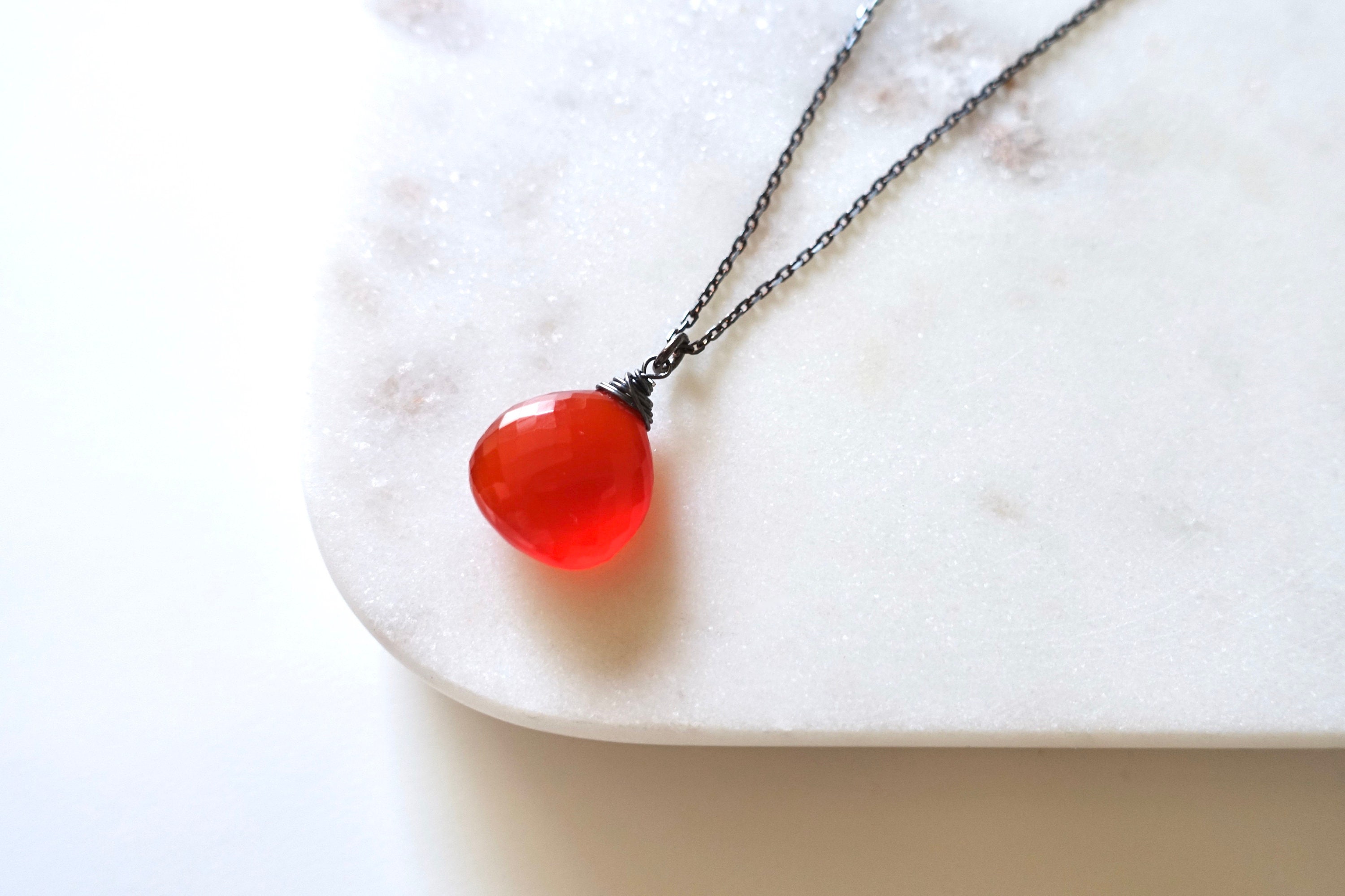 SMELLY so’　carnelian necklace Carnelian Necklace, Oxidized Sterling Silver Necklace, Hot