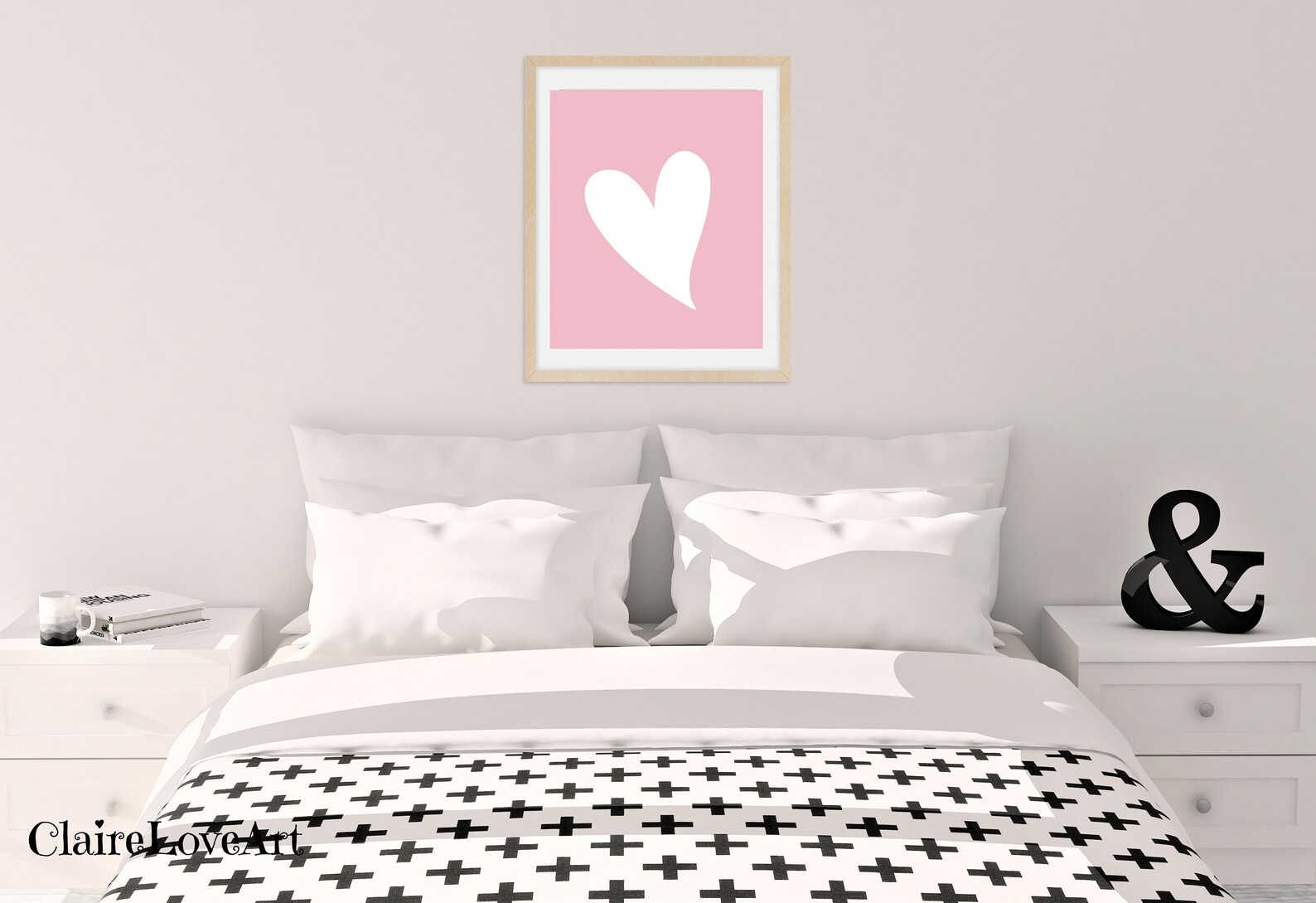 Heart Bedroom Wall Decor Heart Wall Art Instant Download | Etsy