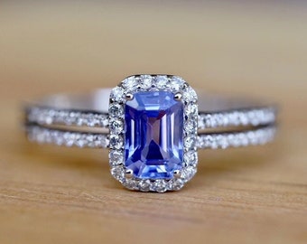 Elegant Danity Vintage Ring/Diamond Blue Sapphire Ring/ 18k Solid Gold/Natural Gemstone/ Gift for her/Stackable rings/Engagement Wedding