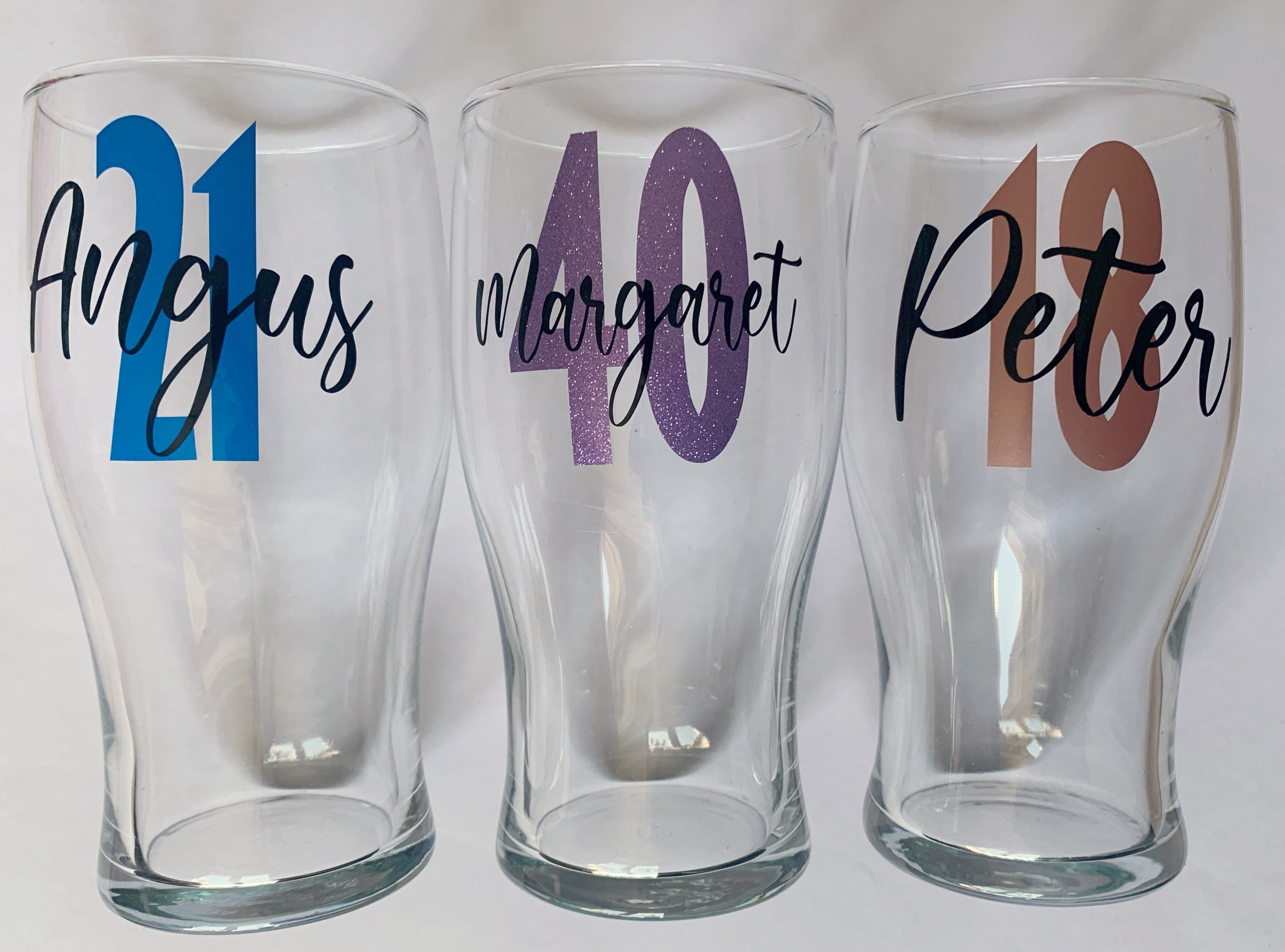 Personalised Pint Glass With Any Name and Age / 18th 21st Etsy UK