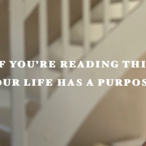 Your Life Has A Purpose Decal, Suicide Prevention Decal, Mental Health Awareness, Positive Affirmations