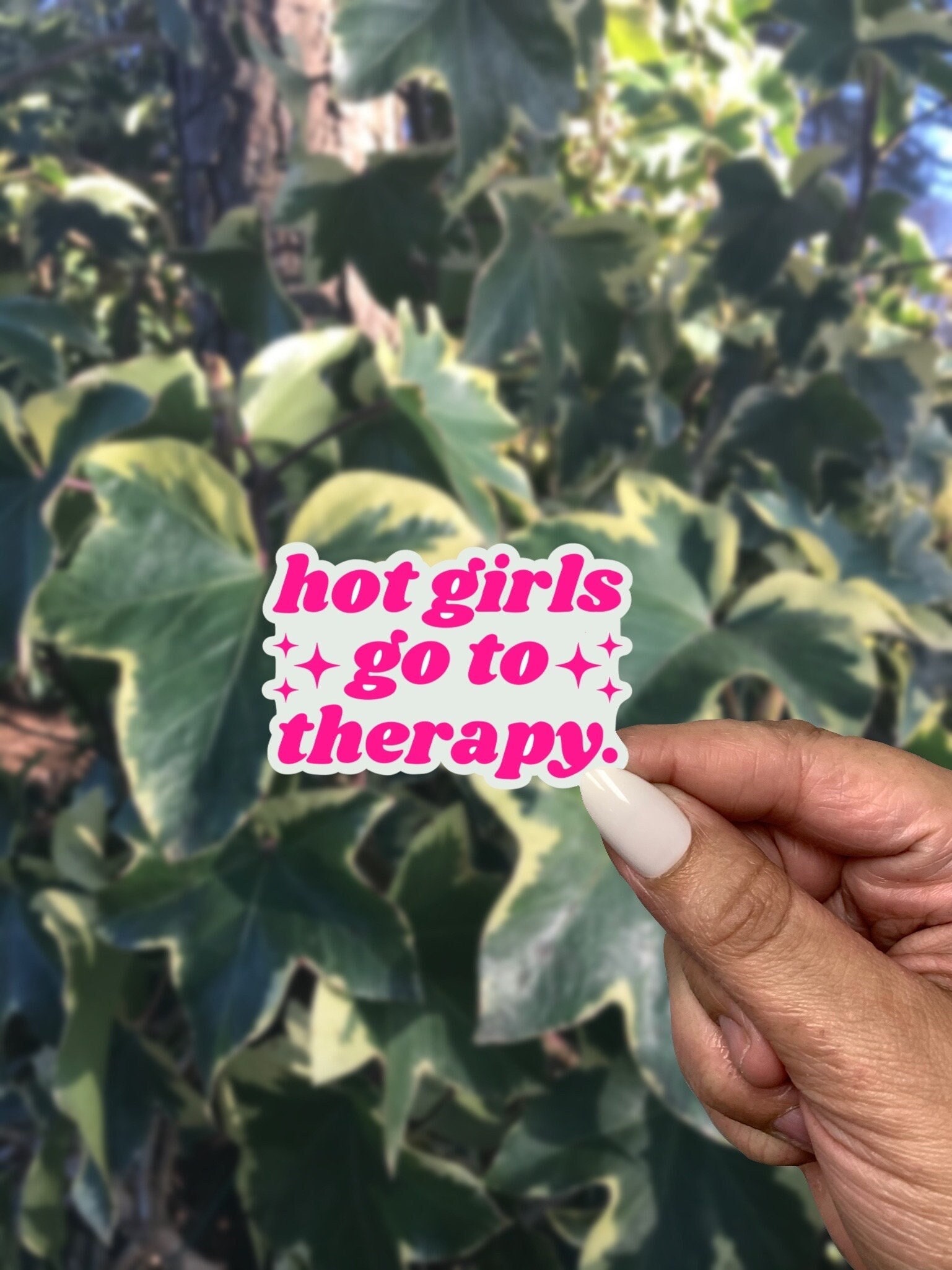 Hot Girls Go to Therapy Sticker, Therapist Waterproof Sticker, Mental ...