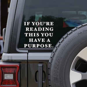 Suicide Prevention Bumper Sticker |You Have A Purpose Car Decal | Mental Health Awareness Bumper Sticker | | Car Vinyl Decal
