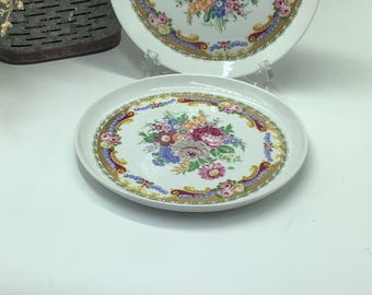 リモージュ プレート セット: 花柄 Decorazione Esclusiva、7.5 インチ