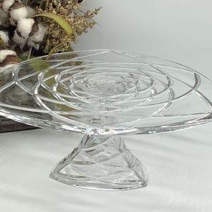 Northwinds Polish By Block Clear Glass Pedestal Cake Plate