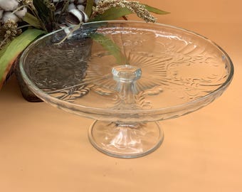 Clear Glass Cake Stand: Poland 12" Diameter