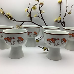Vintage Royal Doulton Set 6 Fieldflowers 8 Oz China Goblets Crafted In England