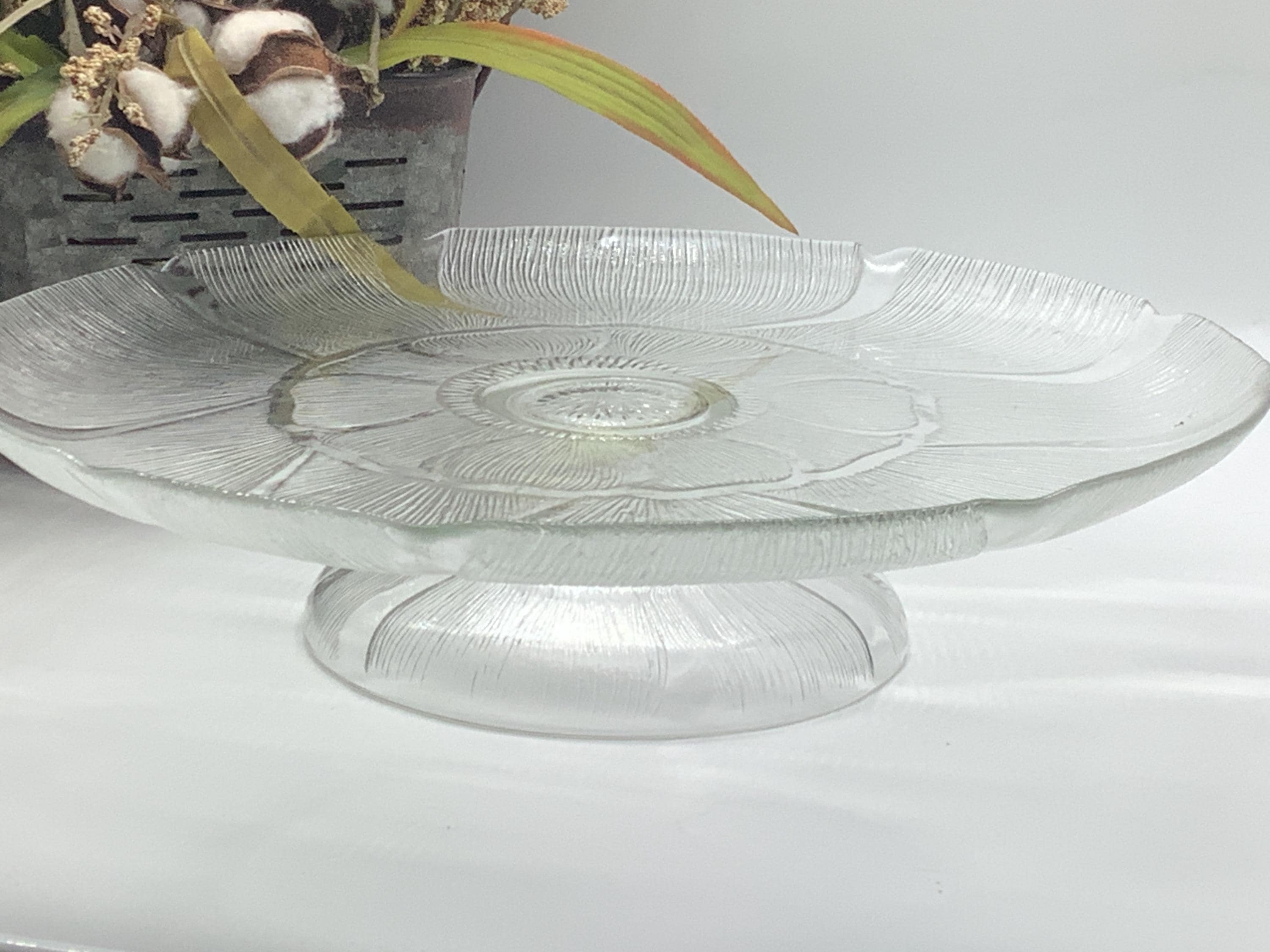 Arcoroc cake stand - Etsy 日本