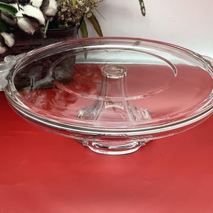 Mikasa Satin Rose Clear Glass Cake Plate Stand