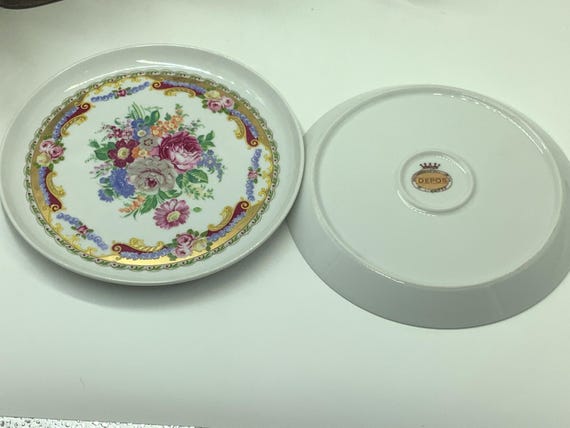 リモージュ プレート セット: 花柄 Decorazione Esclusiva、7.5 インチ