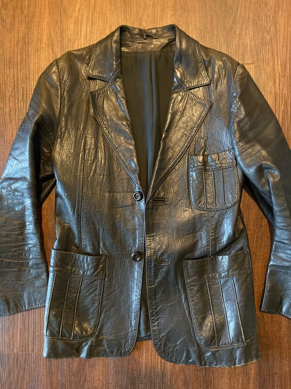 Vintage Leather Blazer
