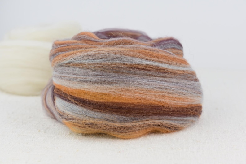 Sandstein & Shetland Spindel Kit - 4 oz. Wolle, Holzspindel Bild 4