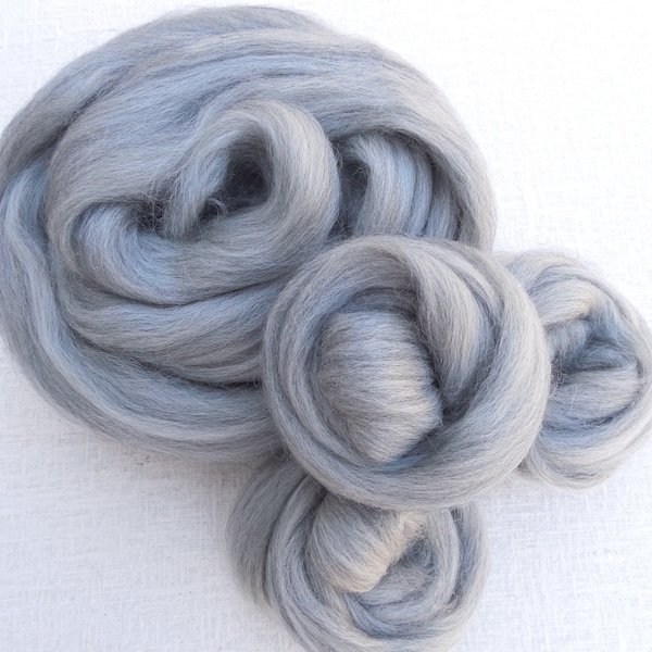 Gray Corriedale top - wool for spinning