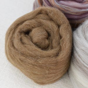 Sandstein & Shetland Spindel Kit - 4 oz. Wolle, Holzspindel Bild 2