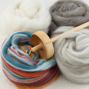 Fire & Ice Spindel Kit - 4 oz. Wolle, Holzspindel