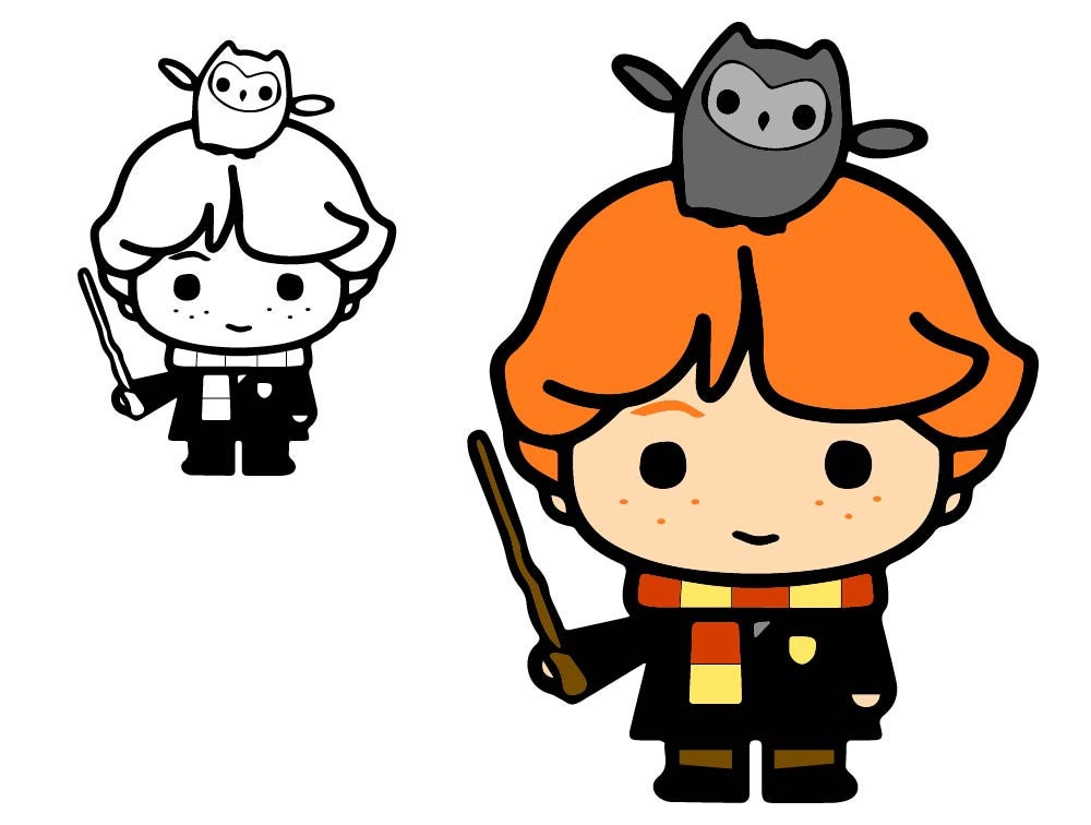 Harry Ron Weasley Svg Ron Weasley Silhouette Ron Weasley | Etsy