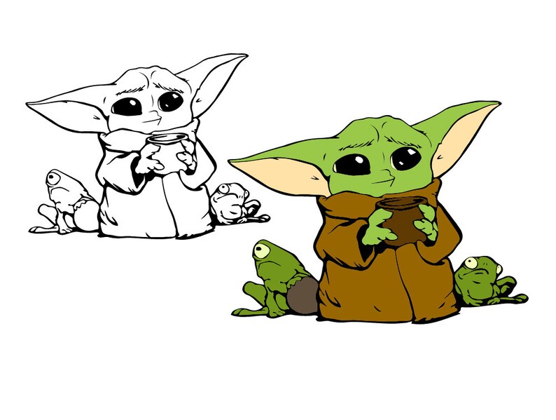 Download Baby Yoda Baby Yoda Svg Baby Yoda Silhouette Baby Yoda | Etsy