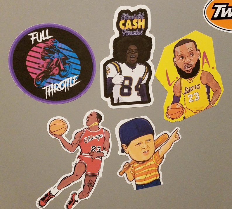Sports Athlete Sticker Pack. Football Stickers. Basketball Etsy