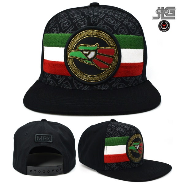 Casquette de baseball Mexico Leader TL Snapback Hecho Aguila en coton, chapeau mexicain ajustable pour adulte