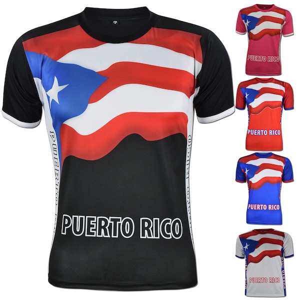 Puerto Rico Tee Jersey Cool Max Polyester PR T-Shirts