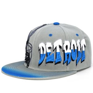 Detroit New Leader Graffiti DET Adjustable Embroidery Football Snapback Hat Cap
