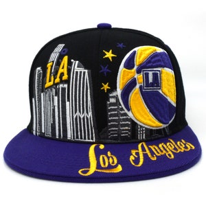 Los Angeles Downtown Premium LA Basketball Leader Snapback Black New Hat Cap