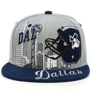 Dallas Baseball hat  Downtown Football DAL Helmet D Snapback Hat Cap