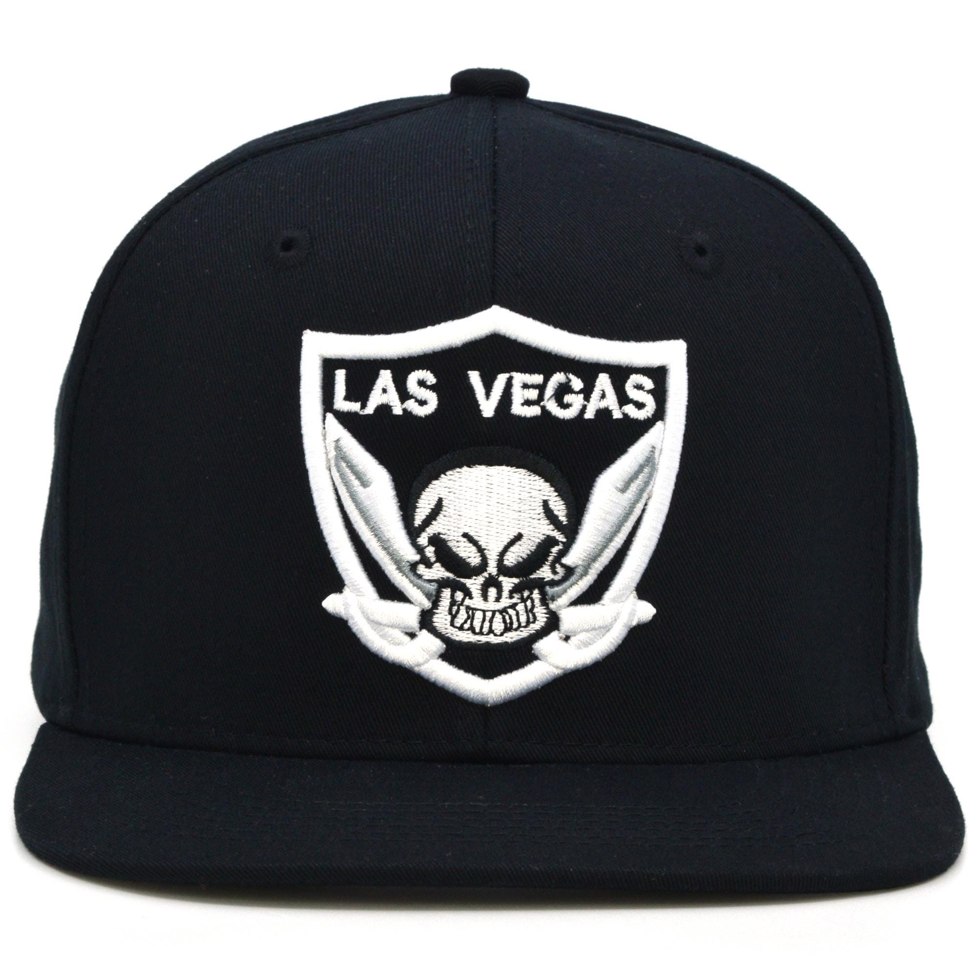 Las Vegas New HL Cross Sword Skull Snapback Hat Flat Bill Adult