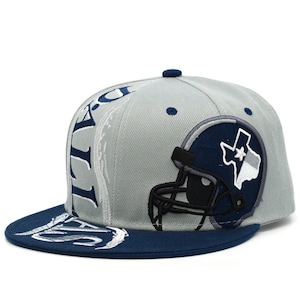 Dallas New Leader Hurricane Football Helmet Grey White Navy Snapback Hat Cap