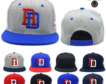 Dominican Republic DR Republica Dominicana RD Snapback Hat Cap Navy Red NEW