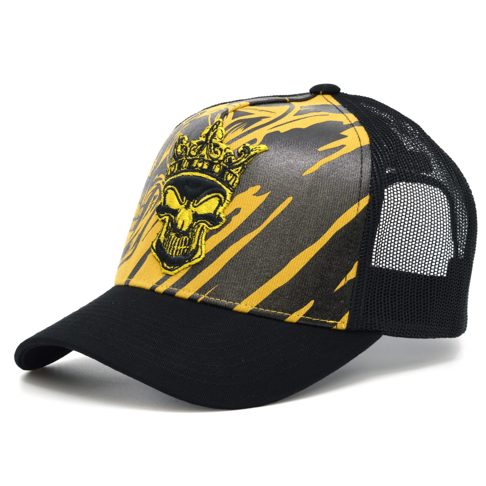 Gold Crown & Matte Black Skull ? Cap The Classic Black Black head skull with crown on the top 5000334 Vector Art at  main image 4