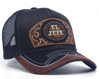 El Jefe Western New Mesh Back Trucker Hat Snapback Gorra de béisbol ajustable