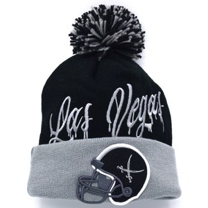 Las Vegas Drip City Football New Leader Knit Skull Cap Beanie Helmet Winter Hat