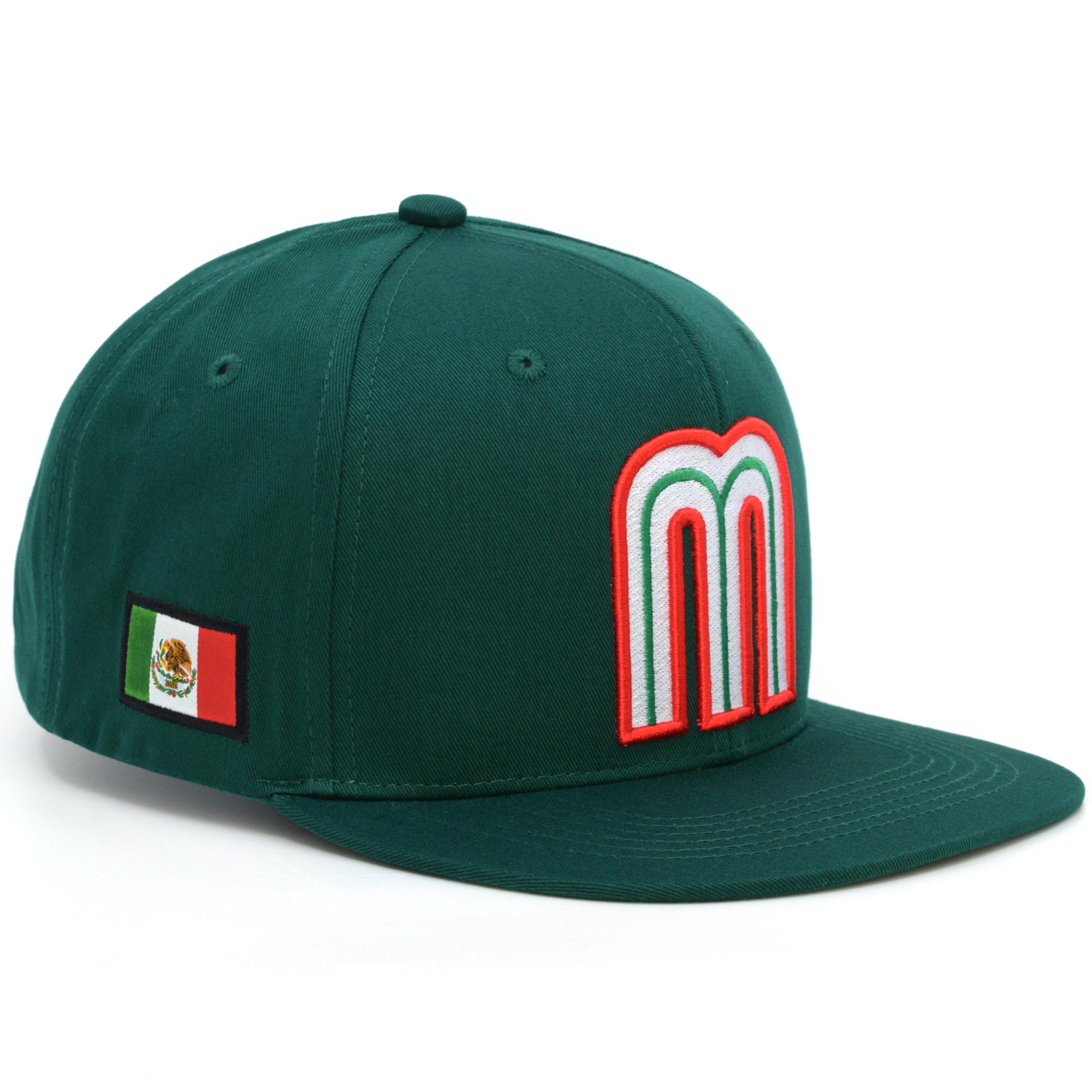 Mexico HL M Snapback Hat Flag 3D Embroidery Mexican Flag