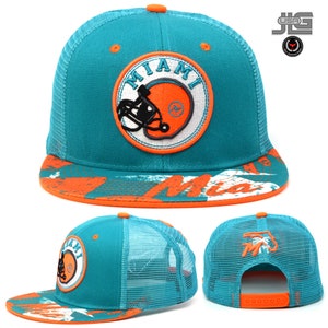 Miami Baseball cap City Mesh M SnapBack hat Aqua Orange Trucker Cap