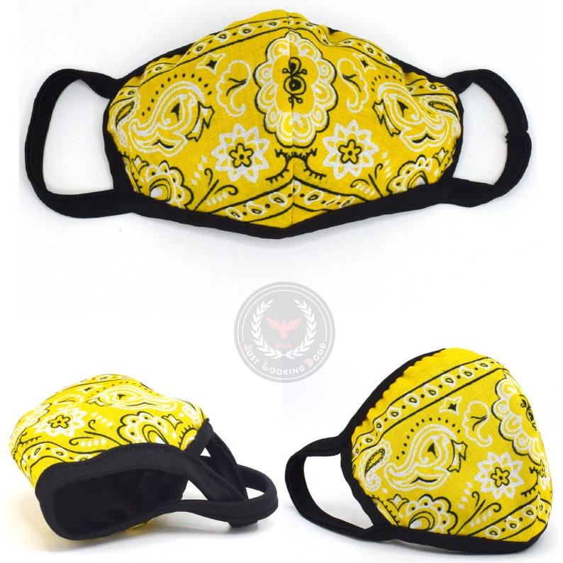 Fashion Bandana Face Mask Paisley Tear Drop Washable Reusable Etsy