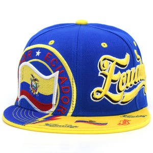 Ecuador New TP Leader Thunder Flag Country Embroidery Snapback Hat Cap