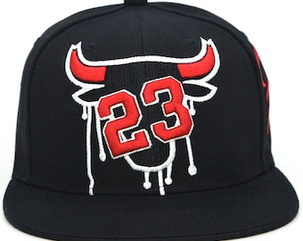 Chicago 23 Bull head Drip hat New Greatest  Fly Adjustable Snapback Hat Cap