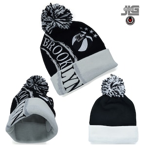 Brooklyn Drip City Hurricane New Leader BK Basketball Skull Beanie Winter Hat