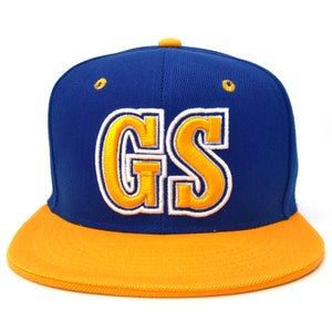 Golden State New Leader GS Initials  Blue Gold Snapback Hat Cap