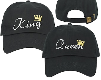 King Queen Dad Hat Cotton Baseball Cap
