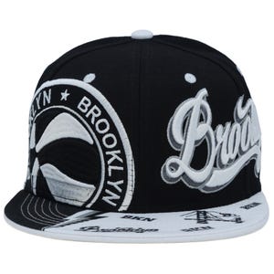 Brooklyn Leader Thunder BK Ball White Black Cap Embroidery Snapback Hat New