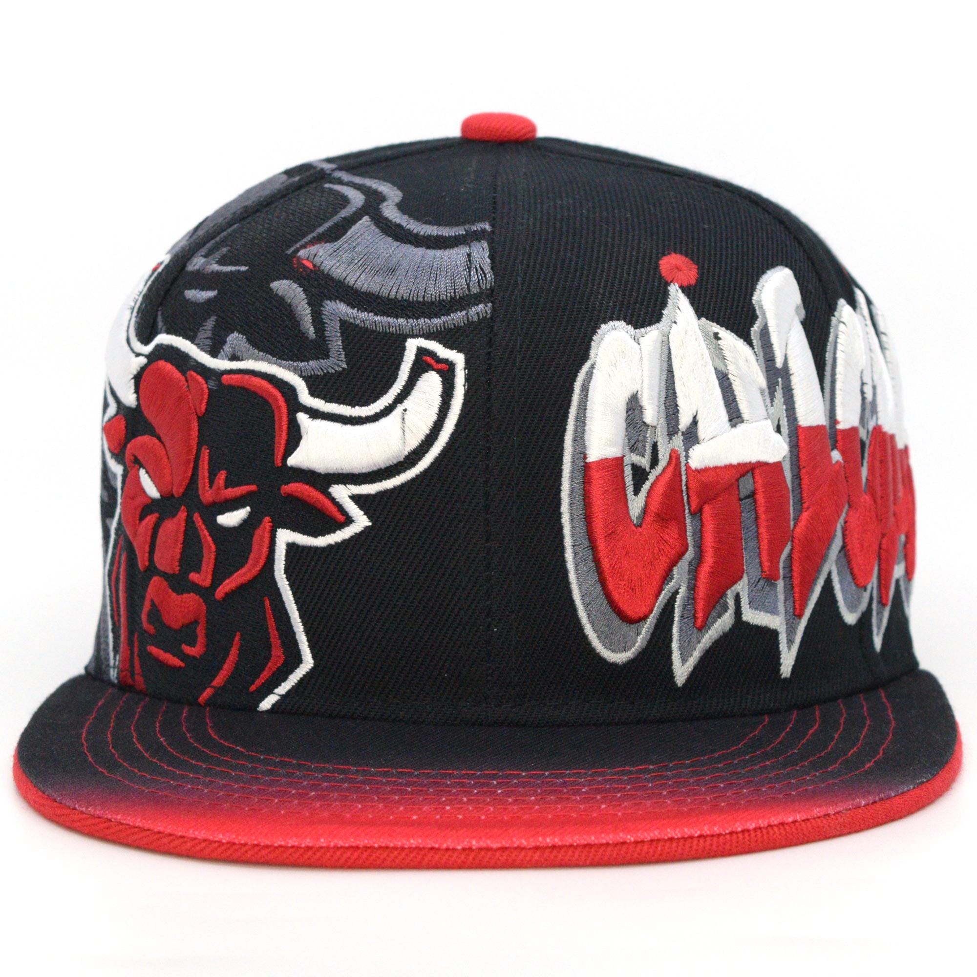 Chicago Graffiti New Greatest Bull Hea Adjustable Embroidery Snapback Hat Cap
